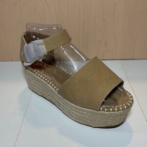 Qupid Women Stylish Espadrille Slingback Platform Sandals - Natural - Size 6.5